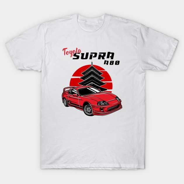 Toyota Supra A80 T-Shirt by mirailecs